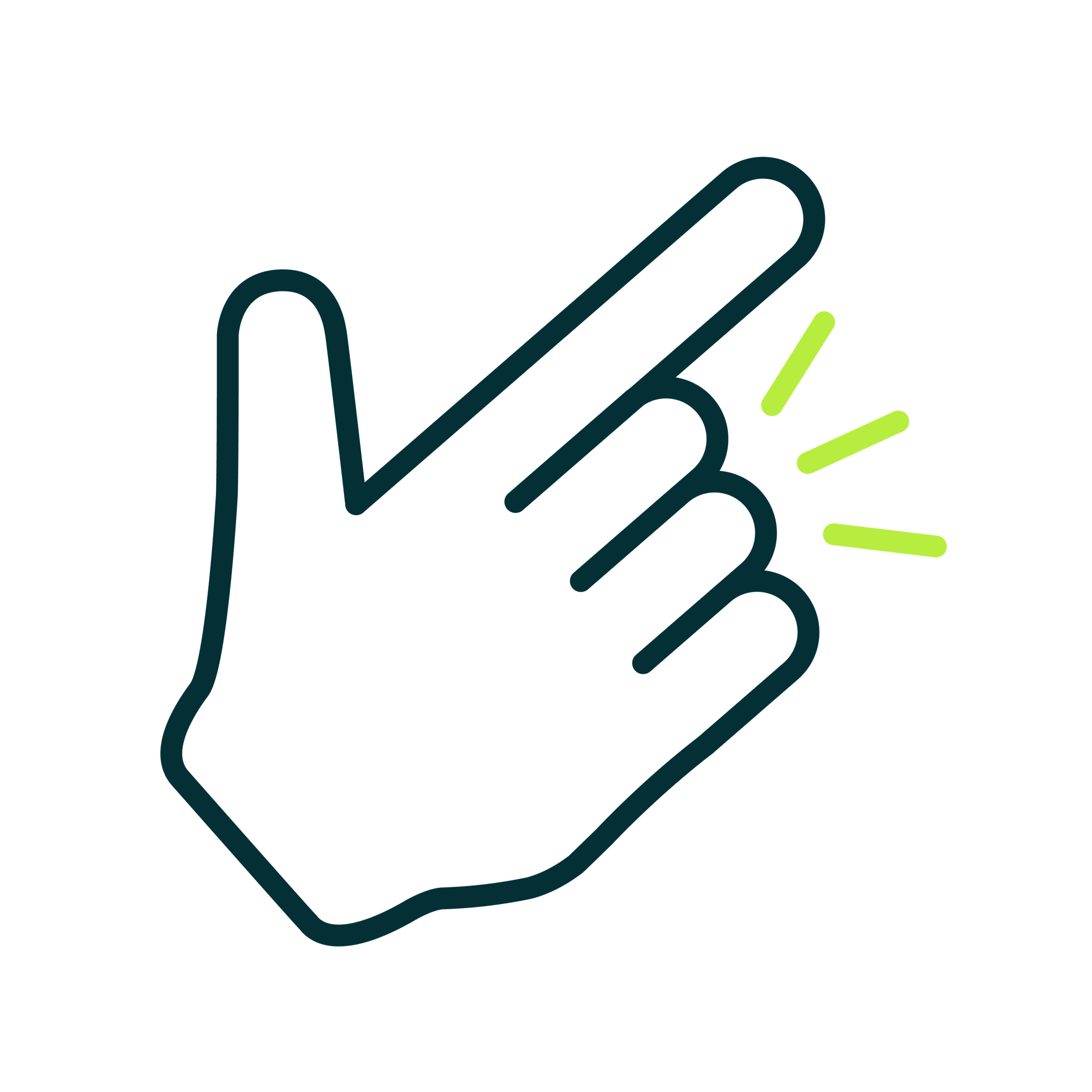 Pointing hand icon